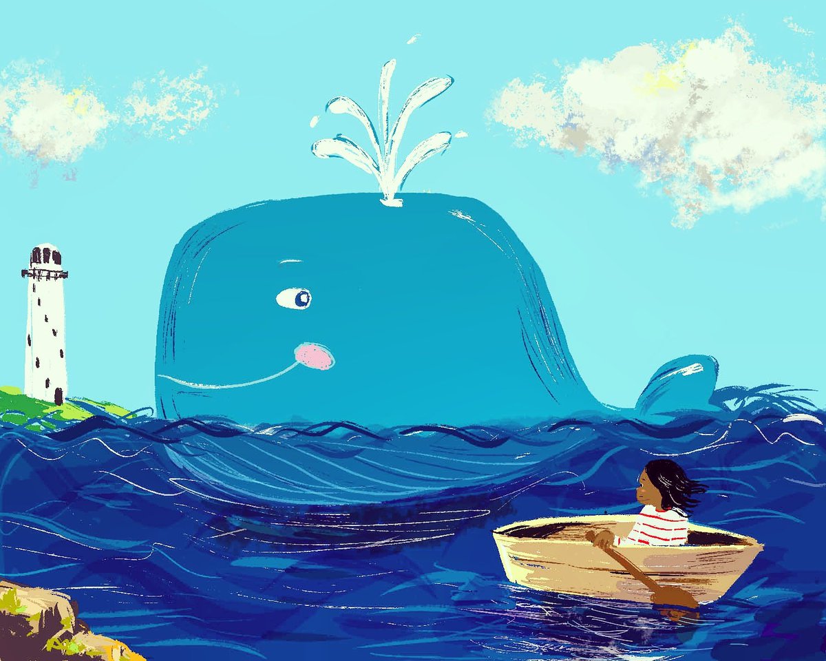lynnorbontigao's tweet photo. #colour_collective #pantone292c #blue for this week #whale #kidlitart #kidlitnj #dailydoodleseries #lynnorb https://t.co/cgDhe6D9Jn