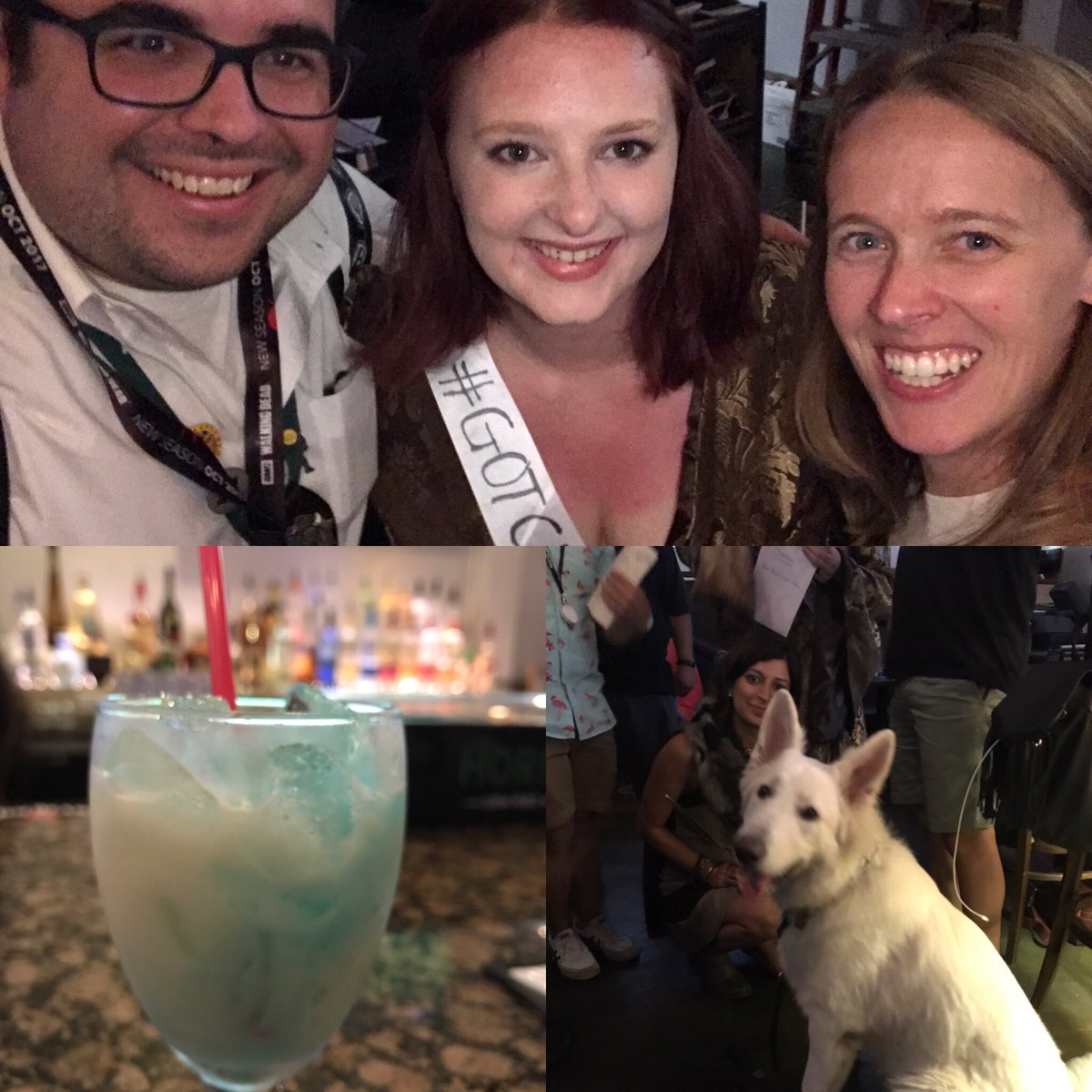 THE NORTH REMEMBERS! #gotcharitycrawl drinking a "white walker" at bar Winterfell, complete with direwolf!
