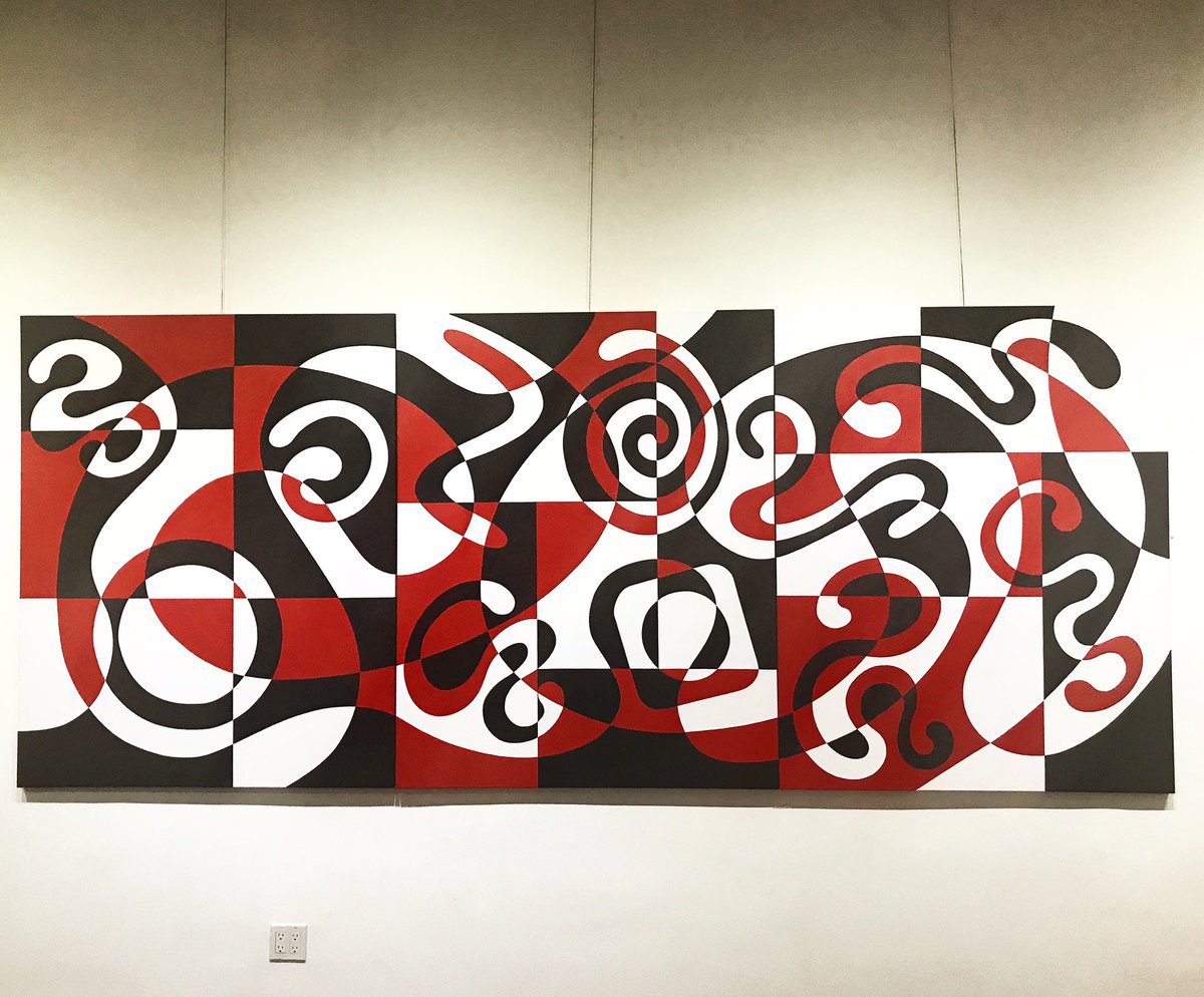 tygerkai's tweet photo. #funkzonesb #SantaBarbara #geoffpocock #geomentrics #sb #funkzone #openingreception #grayspacegallery https://t.co/fqc17HWm4e