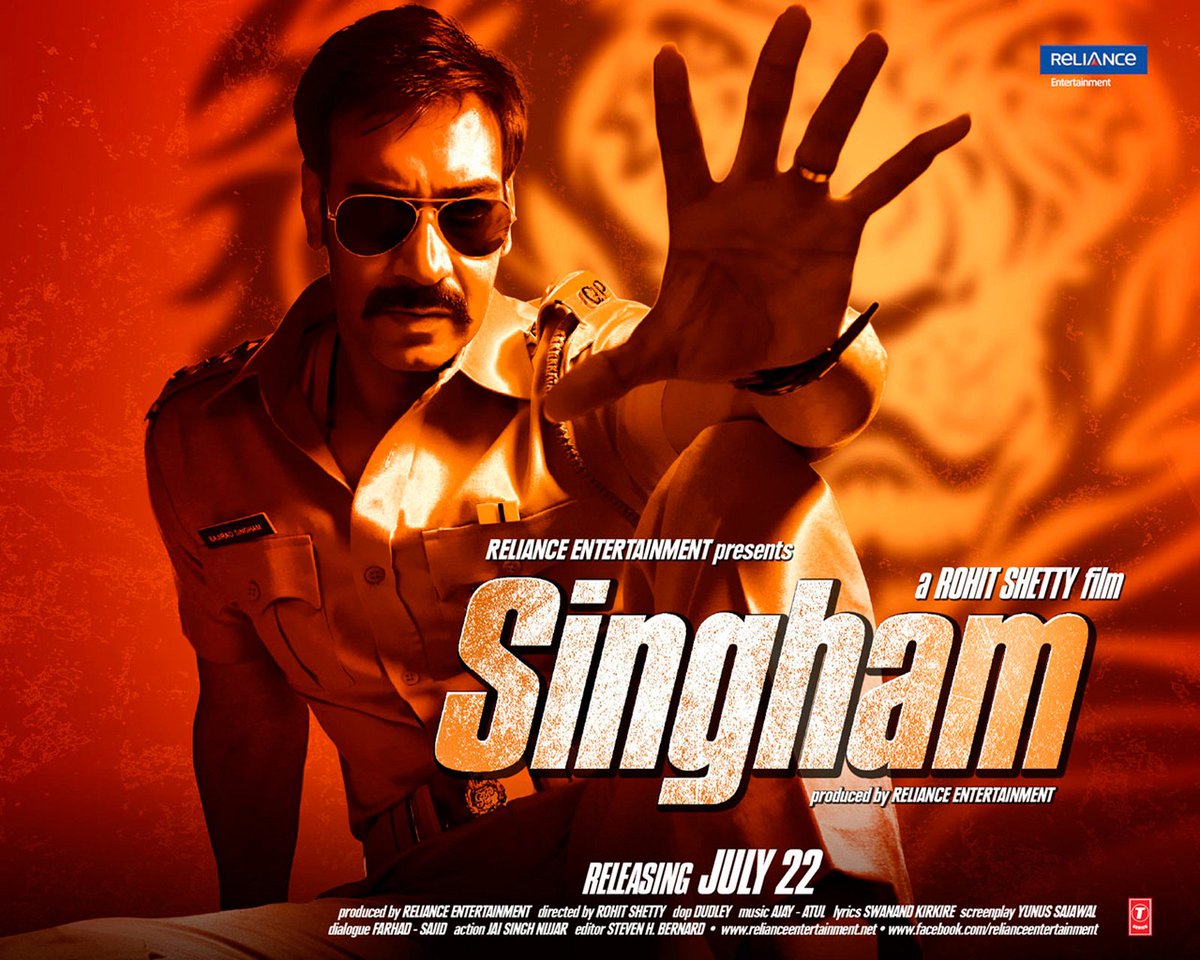 TeamAjayDevgn's tweet photo. A blockbuster entertainer with kickass action and dialogues! One of @ajaydevgn's best films! 
6 Years of SINGHAM https://t.co/peKhoslKk0