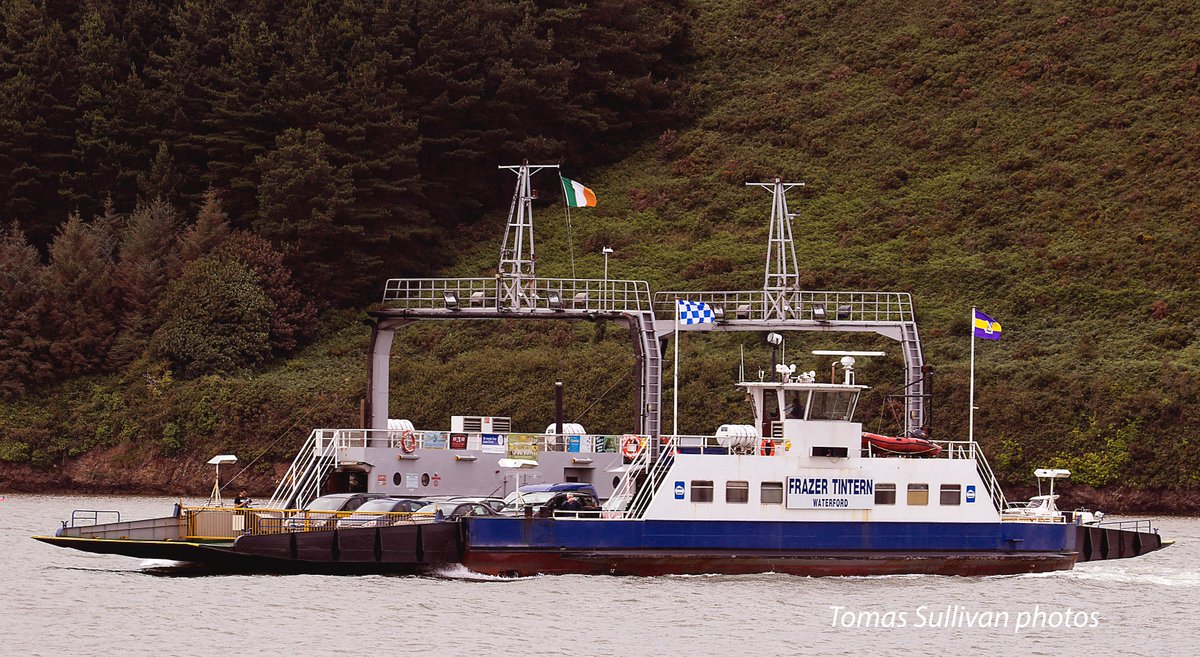 tomassullivan's tweet photo. Flying The Flags @PassageCarFerry @WaterfordGAA @OfficialWexGAA @CrokePark #GAA #ferry https://t.co/LjlP4AltRZ