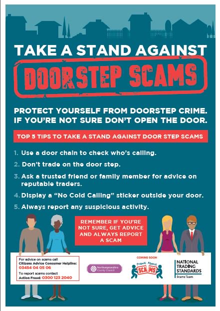 Help stop doorstep scammers in their tracks by talking about scams with family and friends and be #scamaware this Scams Awareness Month