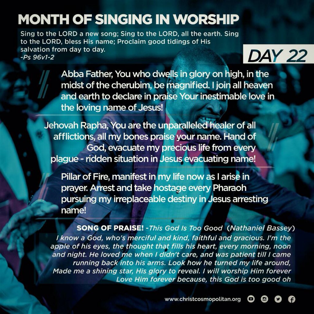 ChristCosmoInc's tweet photo. #CCI!
#July2017!
#MonthOfSingingInWorship!
#SuddenMiracles!
#ImmediateBreakthrough!
#TestimoniesJustLikeThat! https://t.co/kEG5QXhNe9
