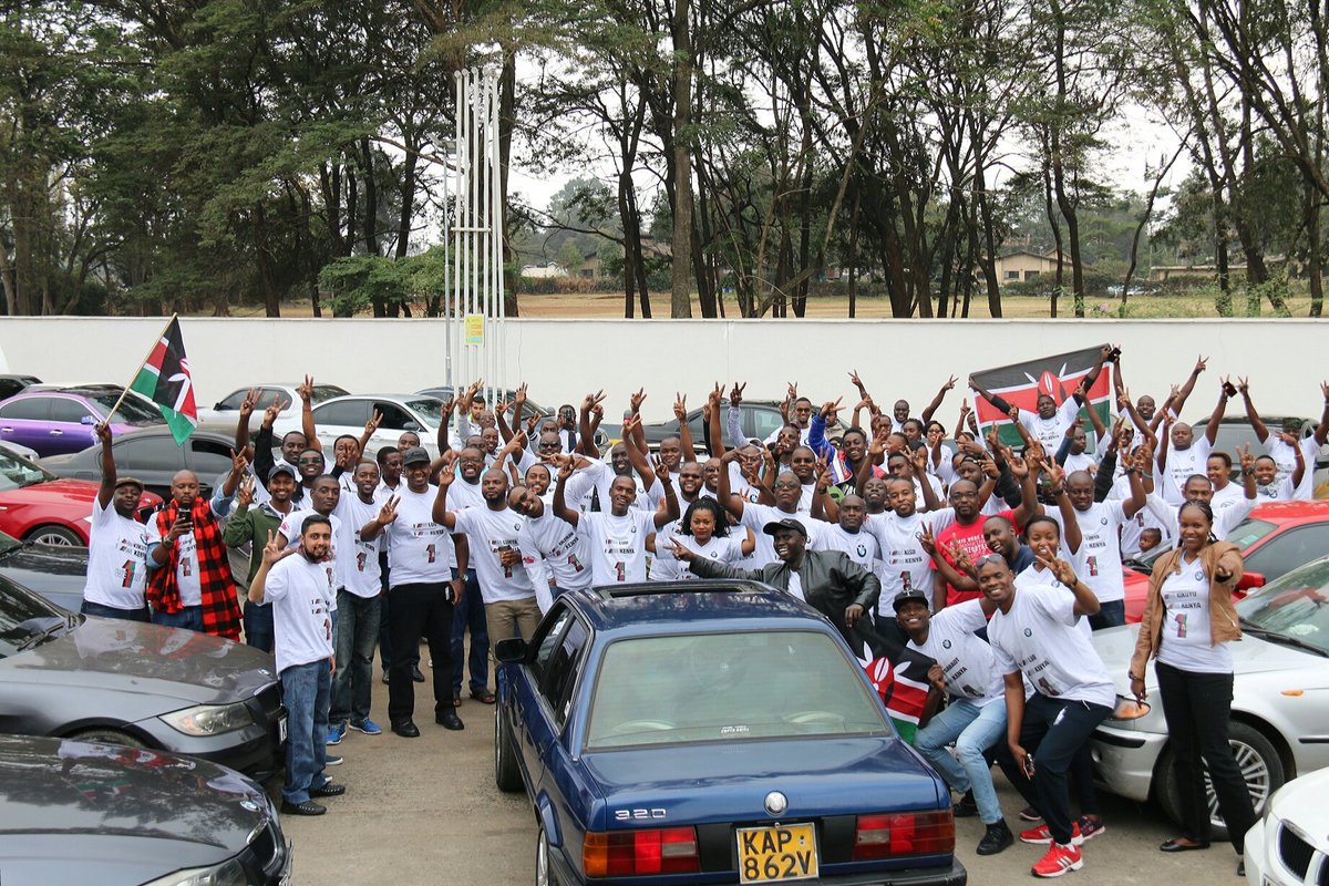 TheDriveKE's tweet photo. We have begun the #PeaceDrive!!! 55 cars and close to 80 car enthusiasts promoting peaceful elections. Amazing!!!! https://t.co/XX8mrJrvyM