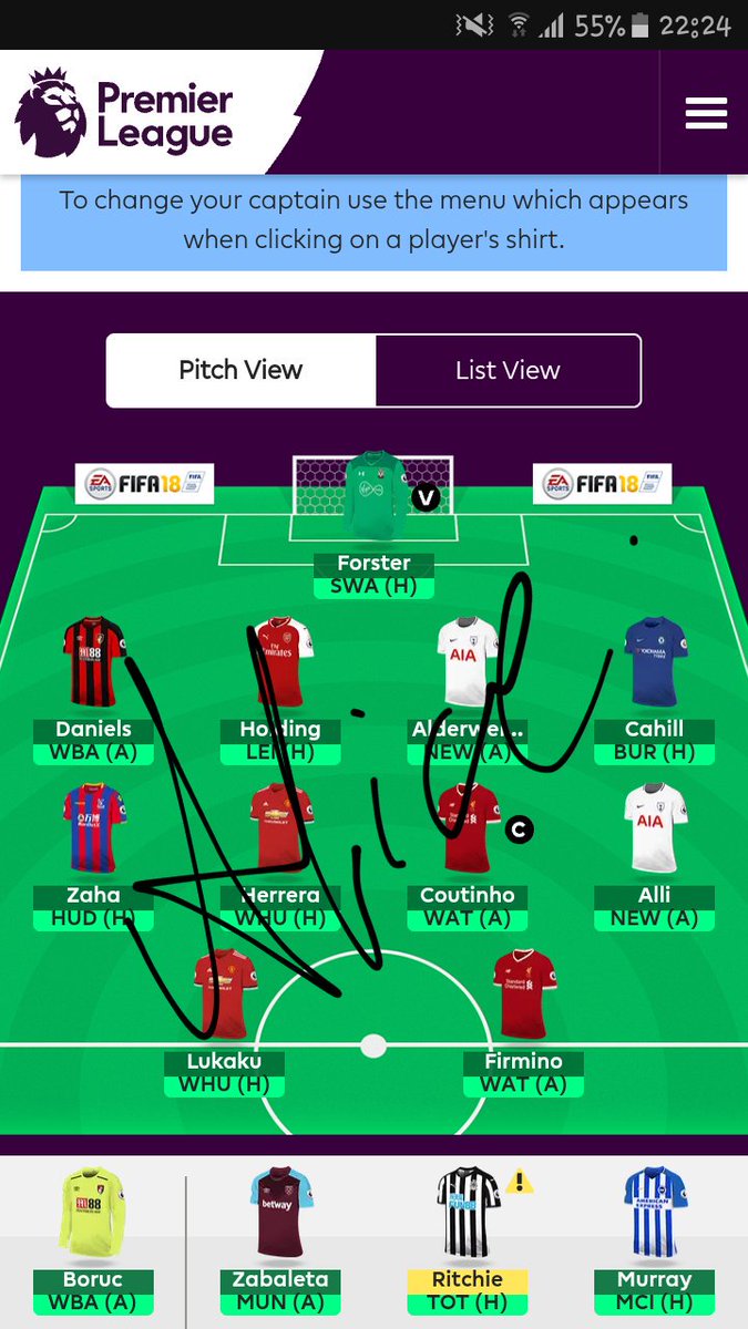 AliceLilliann's tweet photo. Guys here I am . This is my Squad thanks for the help #FPL #FPLdraft #DraftDay #FantasyFootball https://t.co/Uqyg3eroop