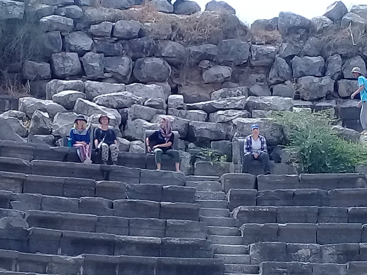DebraForan's tweet photo. Relaxing in the theatre at Umm Qais! #wluarch @Laurier https://t.co/cJrTtJdNZ3