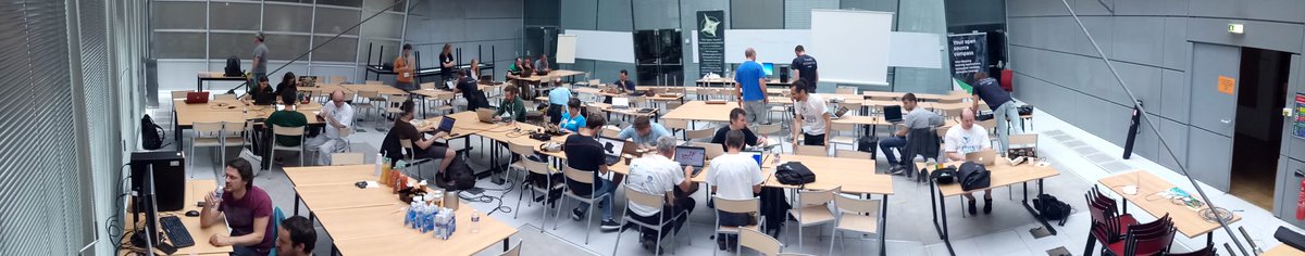 foss4ge's tweet photo. #codesprinting at #foss4ge @GRASSGIS @osgeolive @OSGeo @pywps @mapser#mapserver @mapbender @ZOO_Project #gdal and more https://t.co/DDHxyoB33V