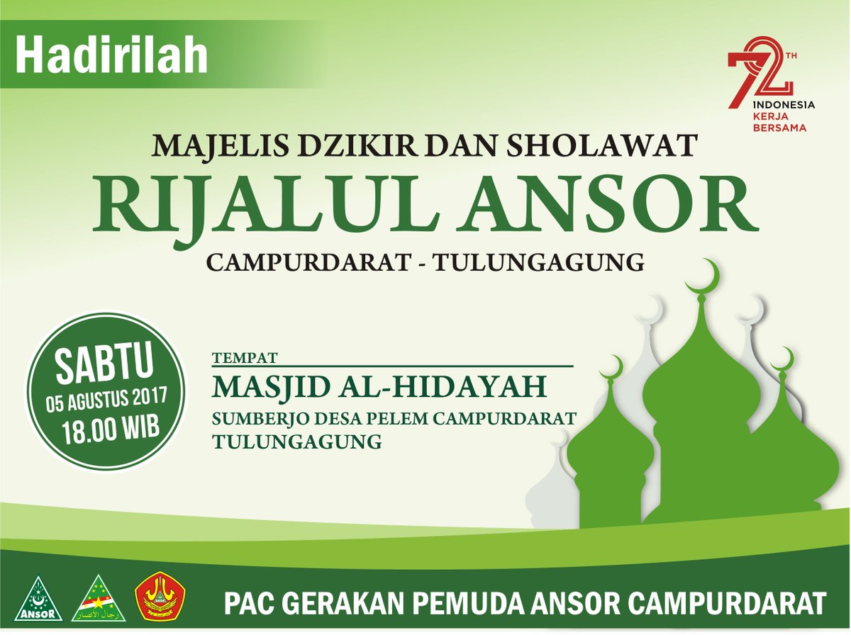 Ansor Campurdarat على تويتر Yuk Hadir Majelis Dzikir Sholawat