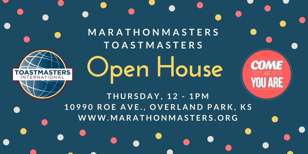 MarathonMasters's tweet photo. Join us at noon (lunch is on us!) @MarathonMasters #Toastmasters for an OPEN HOUSE, Thurs., July 27, 12-1pm. Info at https://t.co/p460Bho36T https://t.co/eq71cpxskl