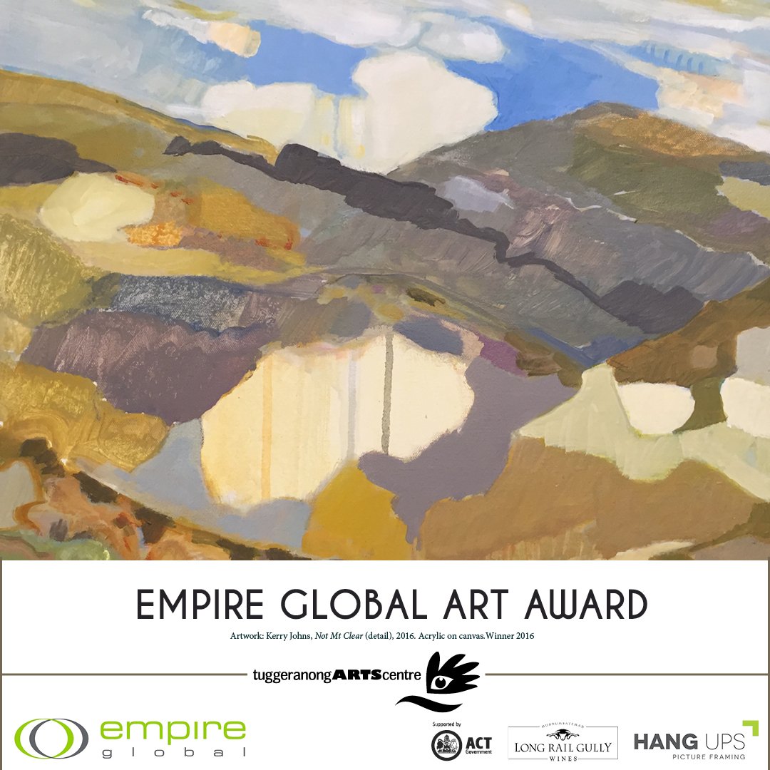 TuggArtsCentre's tweet photo. $4000 cash prize. Open to artists 18+ from Canberra & region. #CBR #EmpireGlobal (Artwork: Kerry Johns) https://t.co/TafDt1pMWN https://t.co/jqaR5Cd56L