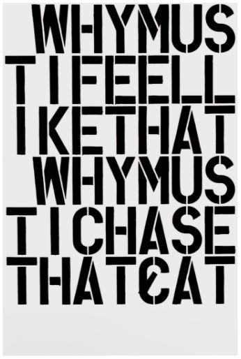 Happy birthday to George Clinton. Check out Christopher Wool\s \"Why\" which features lyrics 