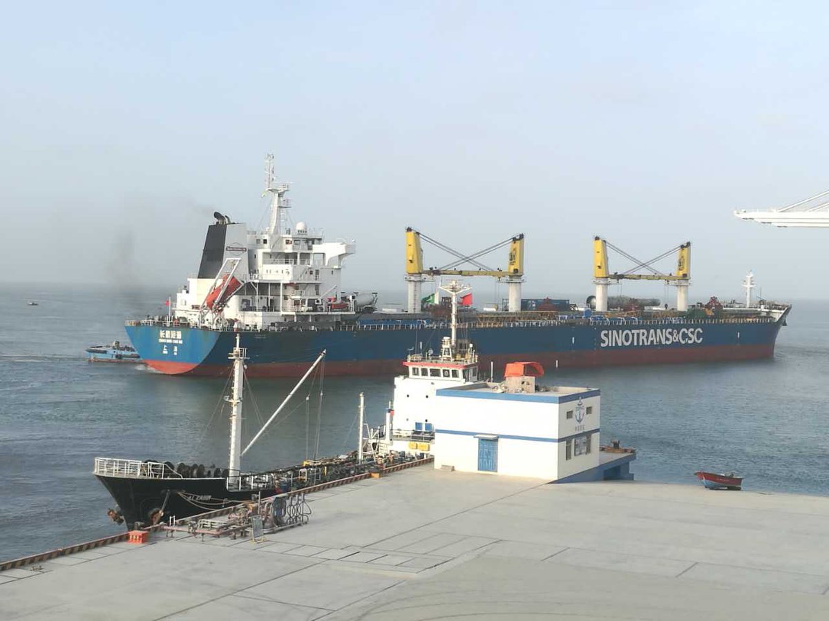 zlj517's tweet photo. Another big ship calls at Gwadar port. The port is becoming busier and busier as the development of Gwadar free zone is picking up. https://t.co/eiGWeaAiX9
