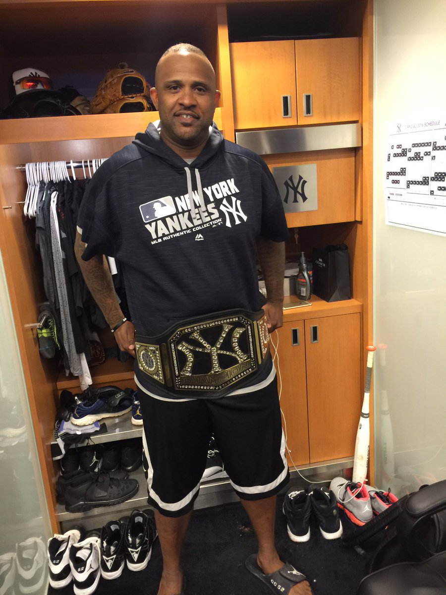 Hey happy belated birthday to pitcher and the winner tonight CC Sabathia 