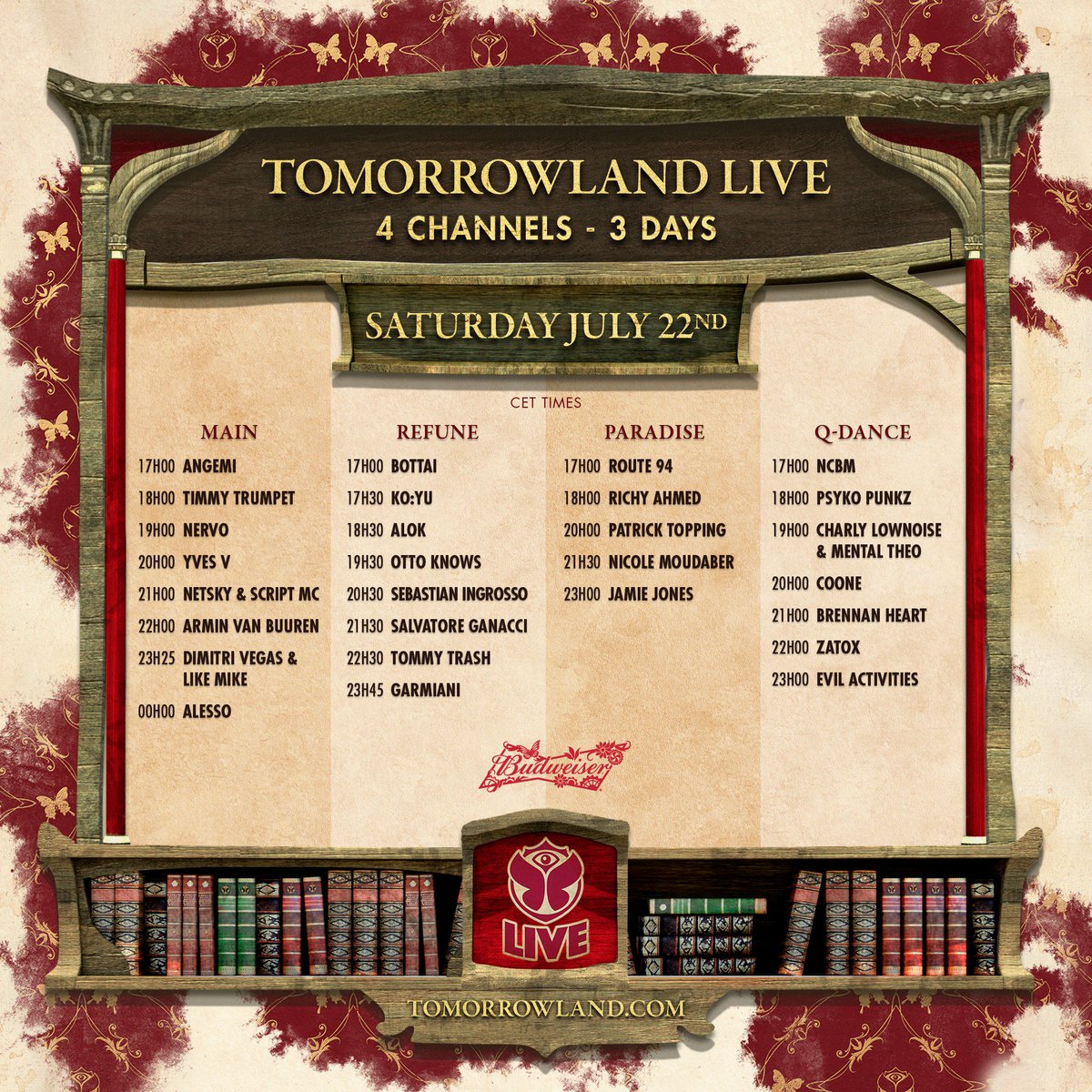 The second day of the Magic... Follow it live on tomorrowland.com #ThisBudsForYou