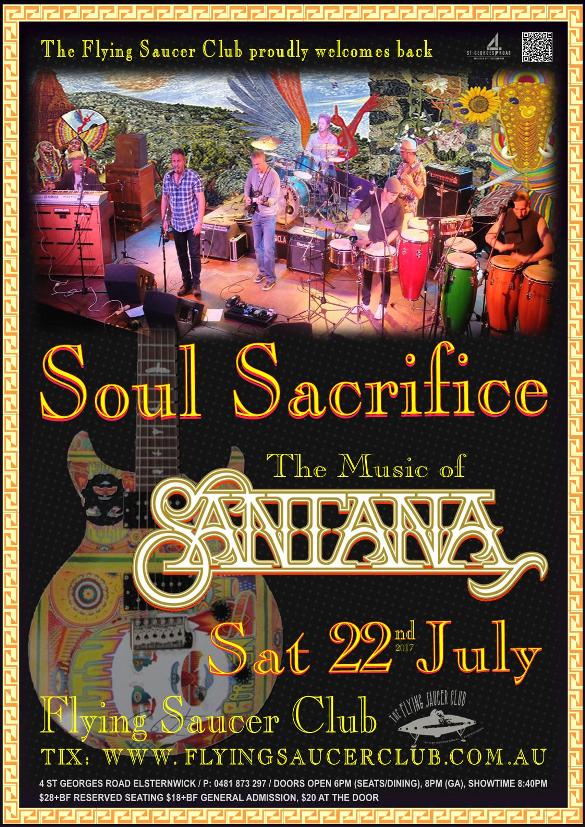 FlyingSaucerC's tweet photo. TONIGHT @ THE SAUCER!!!
SOUL SACRIFICE - The Music of Santana ... See you on the dance floor!
#santana #LatinSoul @FlyingSaucerC https://t.co/SDoPkq4zO6