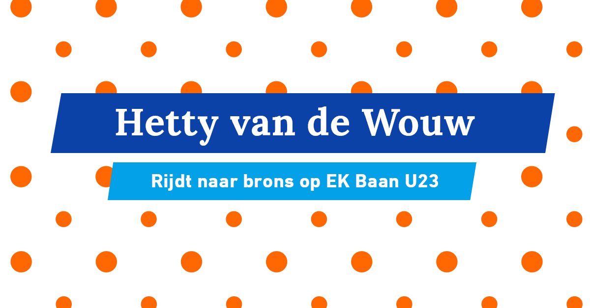 Hetty van de Wouw bezorgde de Nederlandse baanploeg gisteravond een nieuwe medaille op het EK Baan U23. knwu.nl/nieuws/hetty-v…