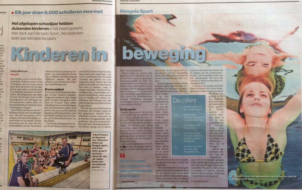 Vandaag in <a href="/TubantiaHengelo/">Tubantia Hengelo</a> "Kinderen in beweging".
Hengelo Sport, ieder kind moet kunnen sporten. <a href="/gemeentehengelo/">Gemeente Hengelo</a>