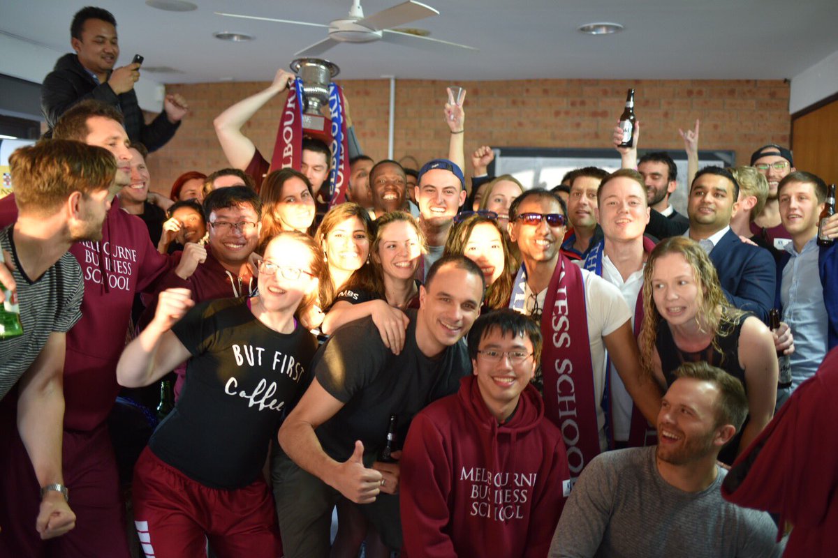 mbssrc's tweet photo. @MelbBSchool rules!! We're bringing the 🏆 back home!! #MBACup2017 https://t.co/fS2YFnPxUc