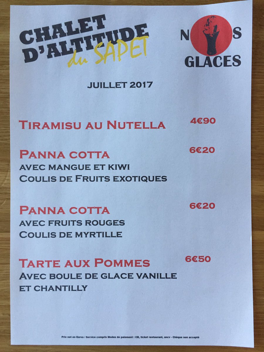 chaletdaltitude's tweet photo. Ce week-end en plus de la carte https://t.co/fChco6XdTI