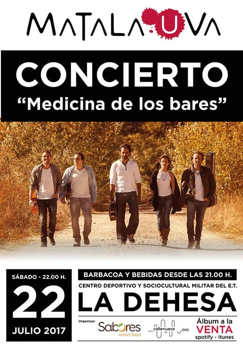 ¡Llego el día! Concierto de <a href="/matalauva/">Matalauva</a> en el Club Deportivo Militar La Dehesa de Madrid. ¡Recomendado!
elmundodetulsa.com/2017/07/medici…