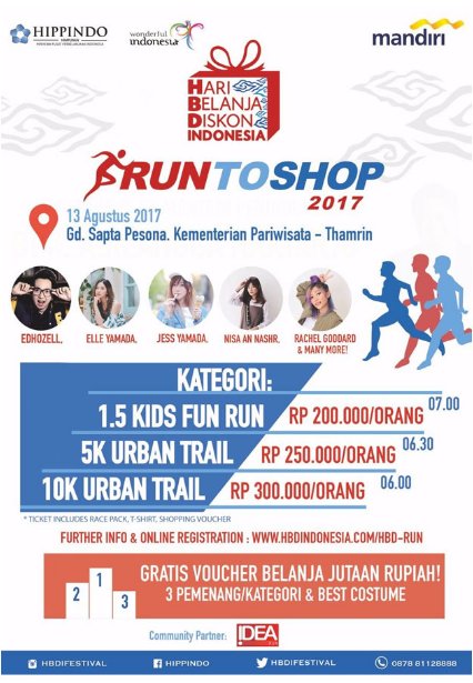 LarikuInfo's tweet photo. HBD Run to Shop โข 13 Agustus 2017 โถ https://t.co/Kz8OvZ6ssb โฆฟ Gambir, Jakarta Pusat #LariKuinfo #RuntoShop #LombaLari https://t.co/i88pWEMNEf