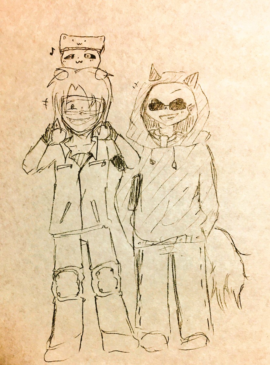 sanas_oris's tweet photo. 在りし日のTimeline
(めっちゃ殴り描き)

まだクライスがナッツの秘密に興味を持つ前。
彼等は兄弟のように仲が良かった
1番最初にクライスの異常さに気付いたのはテリーだった。 https://t.co/fUWNpkGcl3