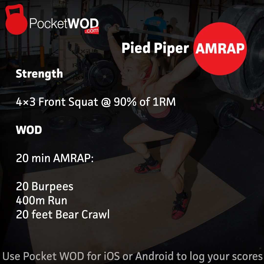 PocketWOD's tweet photo. #PocketWOD workout of the day. Scale as needed. Tag us + use #PocketWODme under your workout photos/videos, get them reposted on our page https://t.co/PyFFJUNCR9