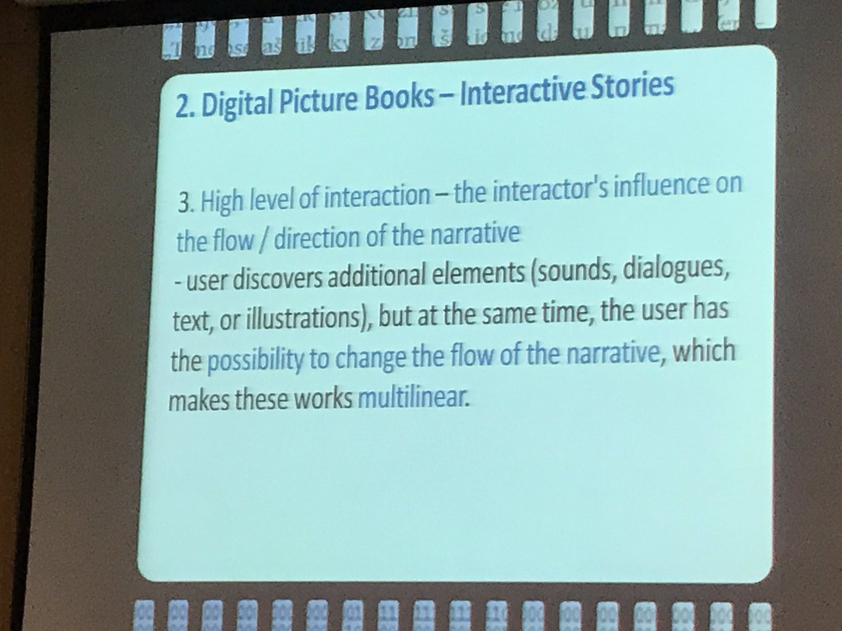hkoenitz's tweet photo. #elo17 #elo2017 Marina Gabelica on the need for Children's elit criticism presenting a classification based on interactivity https://t.co/yGcry78aXd