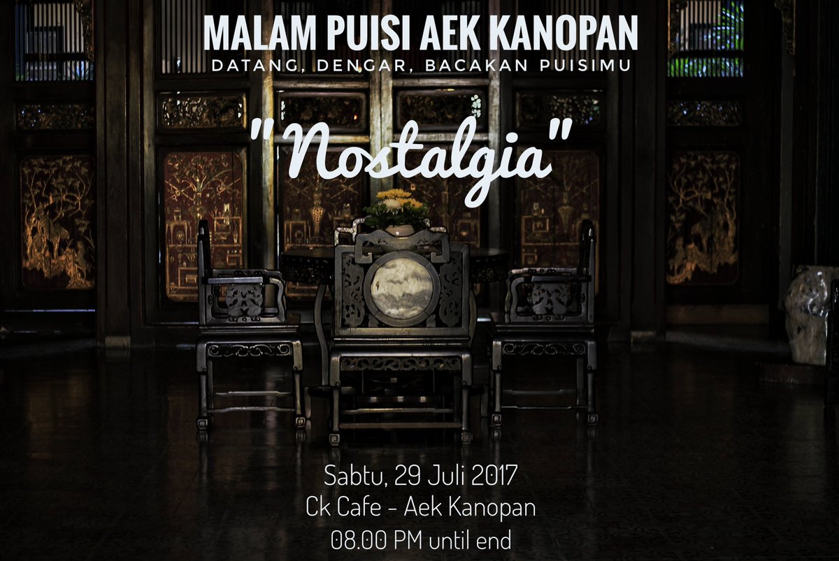 Mari ramaikan.
Sudah lama tak berjumpa. Mari memanen rindu.

Catat Tanggalnya ya.

#malampuisi #mp_aekkanopan #haripuisinusantara #HPN2017