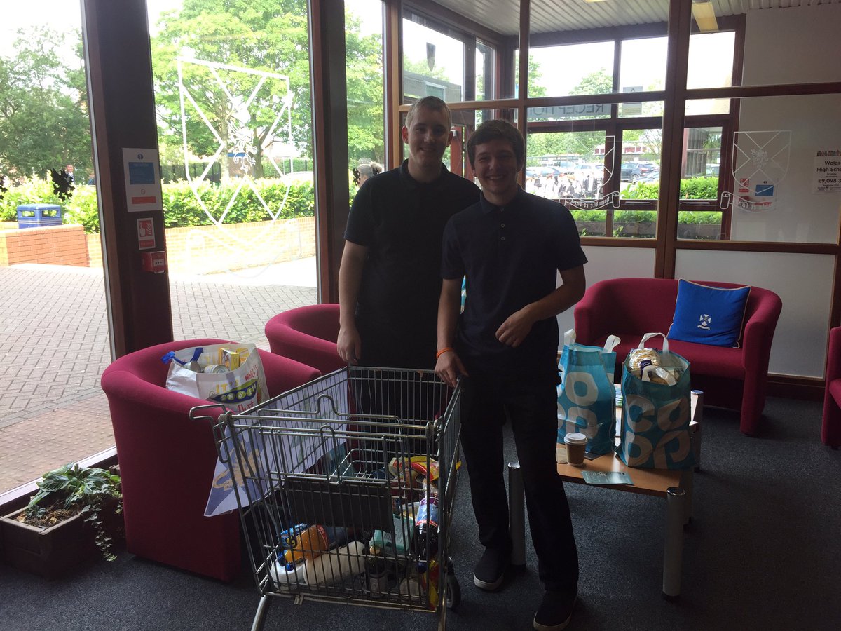 Year 12's Brandon and Liam delivered all the food collected to our local food bank yesterday #stars #loveanactionshot