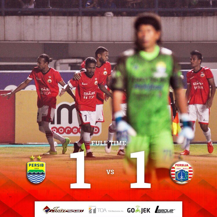 Persija_Jkt's tweet photo. [Full Time] 10 pemain Persija sukses bawa 1 poin dari kandang Persib! Spartan! 🐯🔥

#PersijaDay https://t.co/Zz3miSD6sJ
