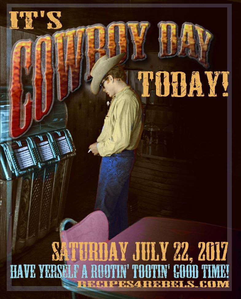 HAPPY COWBOY DAY! 
youtu.be/M_oVMrwbimU 
retrofoodformoderntimes.com recipes4rebels.com/?page_id=3407 
#cowboyday #cowboydaycookalong #recipes4rebels