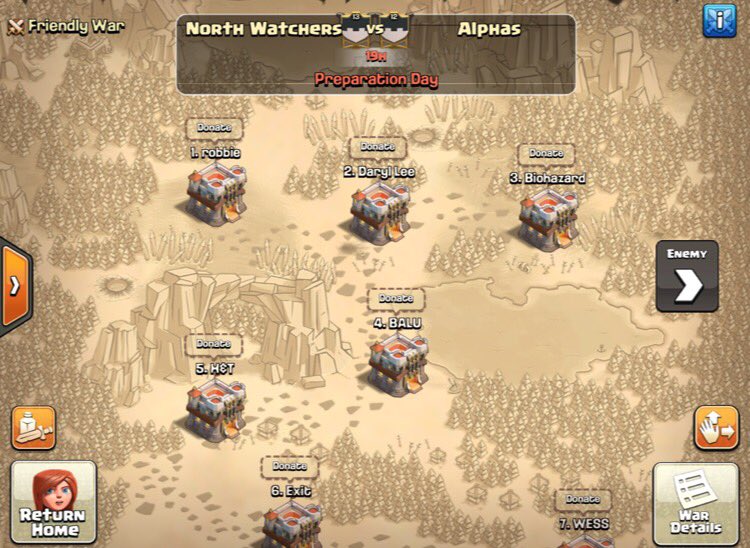 NorthWatchers's tweet image. Family scrim with @Alphas_CoC and @LoonitixClan ! 50v50 hype!!! Good Luck to all players involved 💪🏻🍩