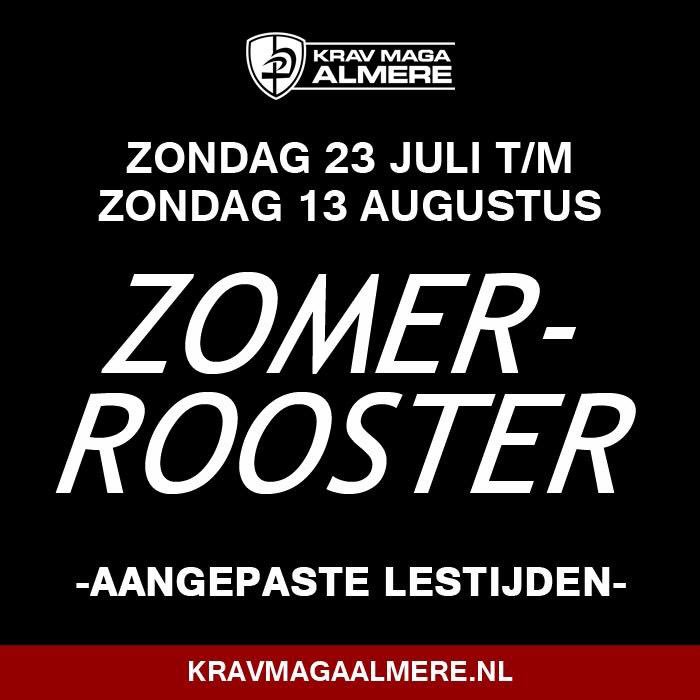 KravMagaAlmere's tweet photo. Kijk op kravmagaalmere.nl voor de aangepaste lestijden tijdens deze vakantieperiode! #zomerrooster #kravmagaalmere https://t.co/T8yjuzLHC5