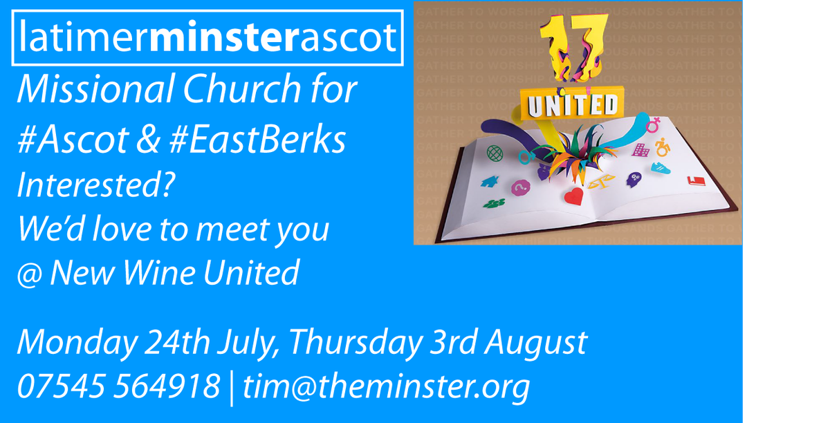 LatimersAscot's tweet photo. Missional Church Plant nr.Ascot? 
meet latimerminsterascot @united17
24Jul https://t.co/ohF31cDgtQ
03 Aug https://t.co/xnt3T4Nlhu https://t.co/KT8czzwWRA