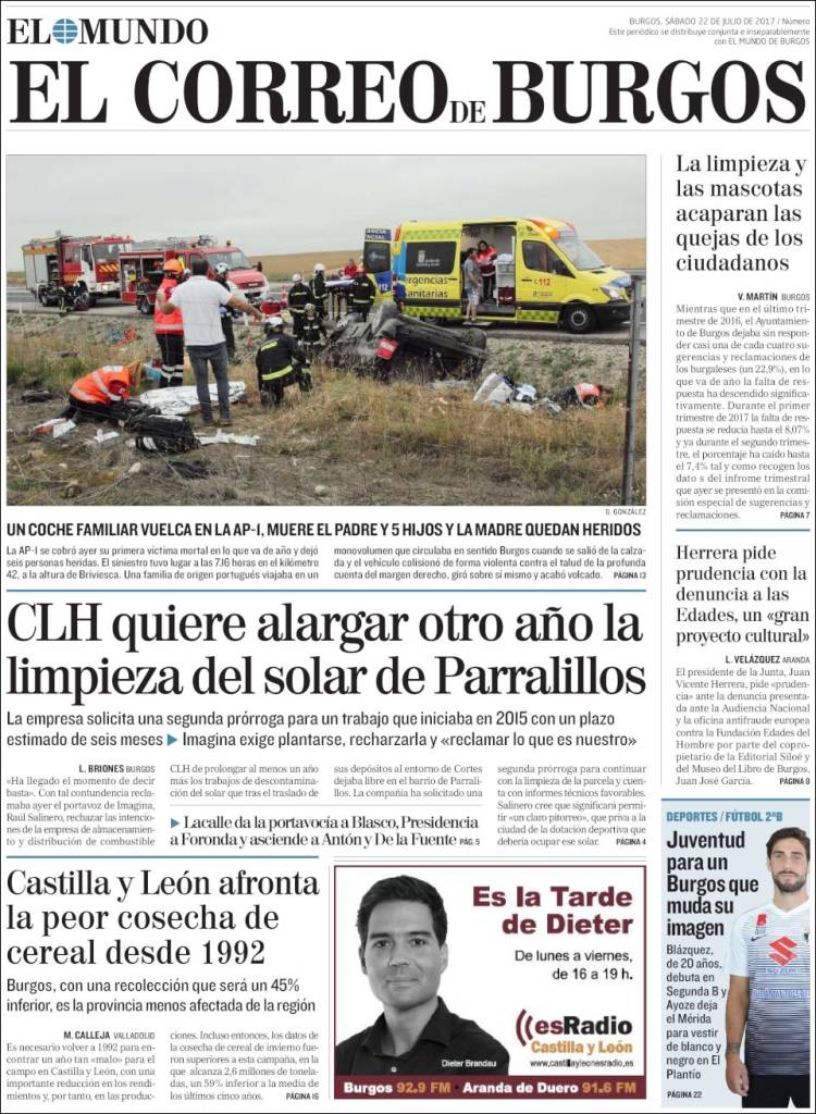 🗞️Las #portadas de los diarios <a href="/edigrup/">Edigrup Media</a> en #CastillayLeón. No te pierdas <a href="/DiarioCyLMundo/">Diario de Castilla y León</a>, <a href="/diariodeleon/">Diario de León</a>, <a href="/diariodesoria/">Heraldo Diario de Soria</a> y <a href="/correodeburgos/">El Correo de Burgos</a>.