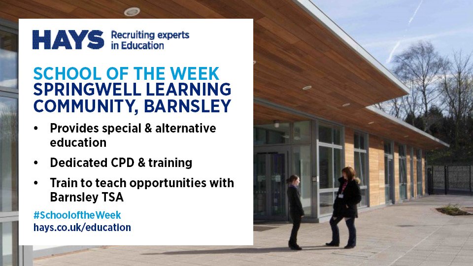 HaysEducationUK's tweet photo. School of the Week is @springwellLC  in #Barnsley. Discover more about this unique teaching environment here. #jobs https://t.co/BejpqNtiBJ https://t.co/lCJW3jZYKJ