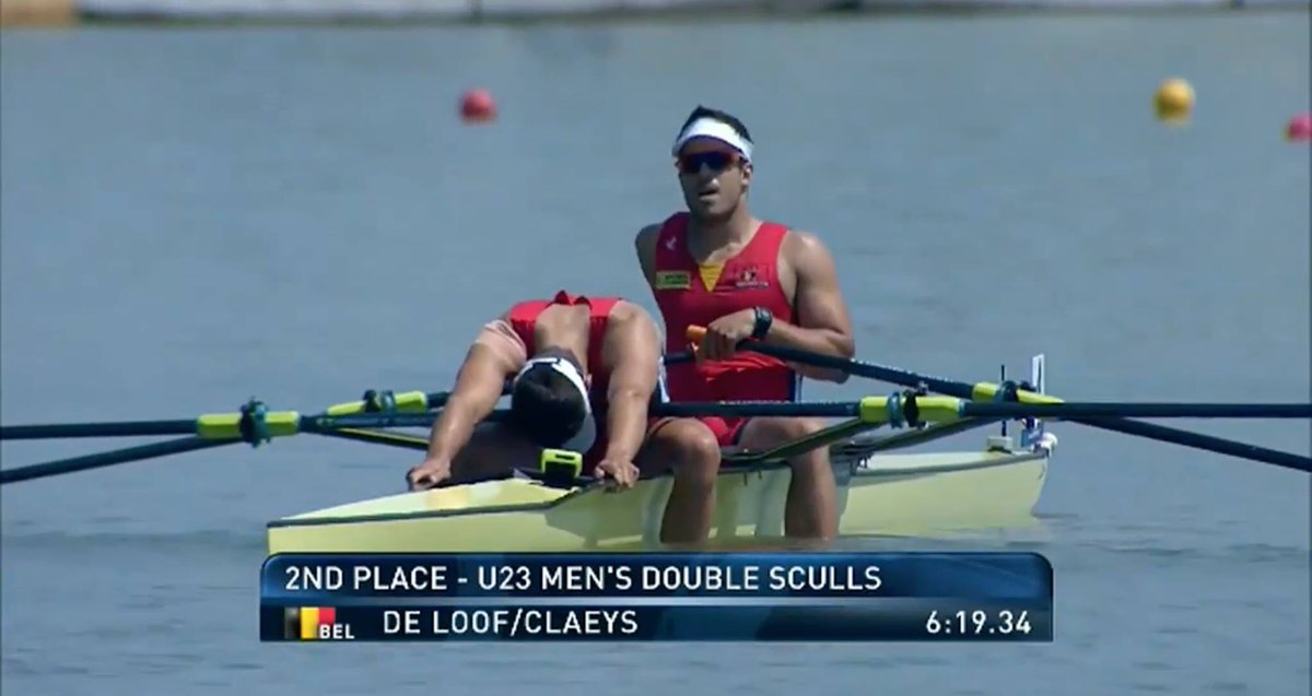 Kennethdv's tweet photo. BM2X met kapitein @claeys_ruben en machinist Pierre De Loof doen het en #roeien morgen vr de grondstoffen! #WKBeloften @teambelgium @sporza https://t.co/8EltOwGYI8