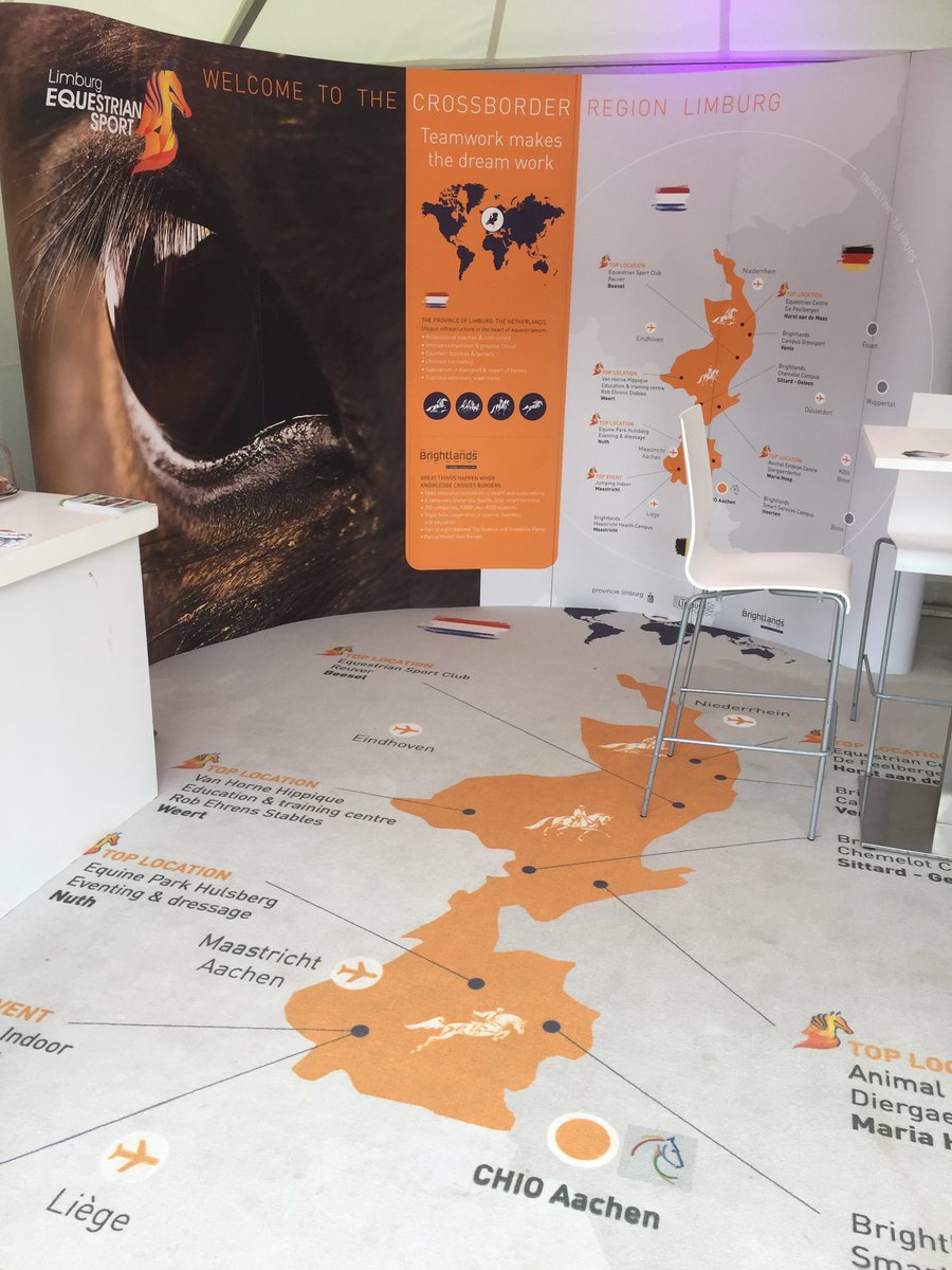 LimburgPaarden's tweet photo. Vandaag of morgen @CHIO_Aachen? Kom dan even langs! Standnummer 305 vlakbij de ingang! #promotie #Limburgpaardenprovincie #CrossborderRegion https://t.co/NxJJRZr14f