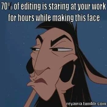 70% of editing is staring at your work for hours making this face...

#amwriting #amediting