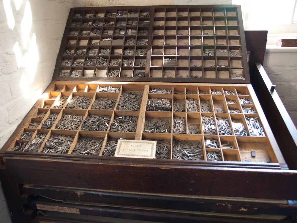 DavMcLaughlin's tweet image. Did you know that 'case' refers to the upper or lower box that typesetters kept their letters in? Upper case less used so put further away.