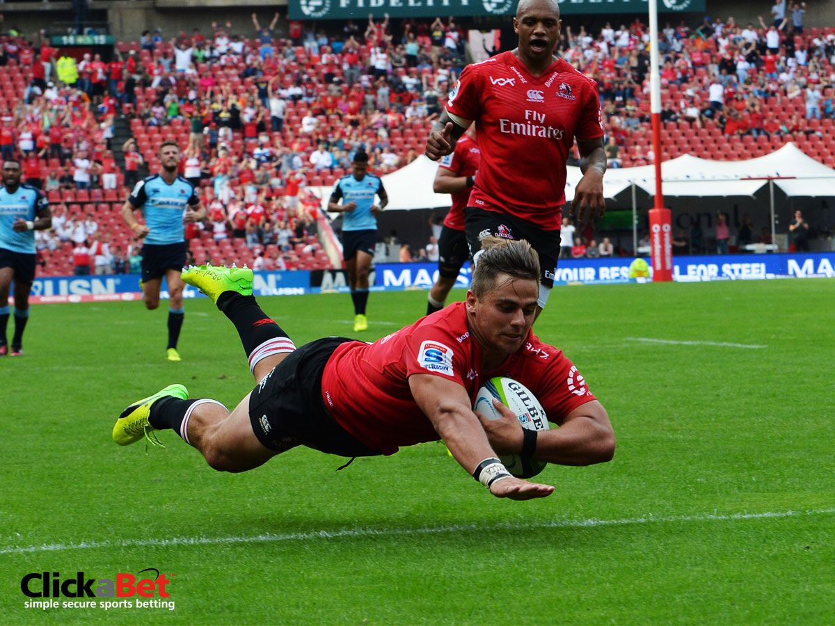 ClickaBetSA's tweet photo. It’s a South African derby when The Lions host The Sharks in the #SuperRugby quarters. Who’s your money on? Bet! - https://t.co/JO2ugZBDZU https://t.co/bP15NdOIuB