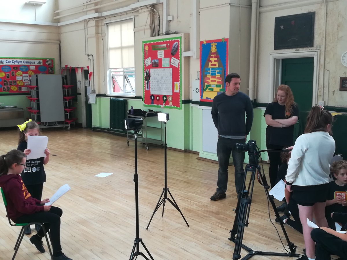 Director Cai Howells showing our younger guys how it works behind the camera #masterclass