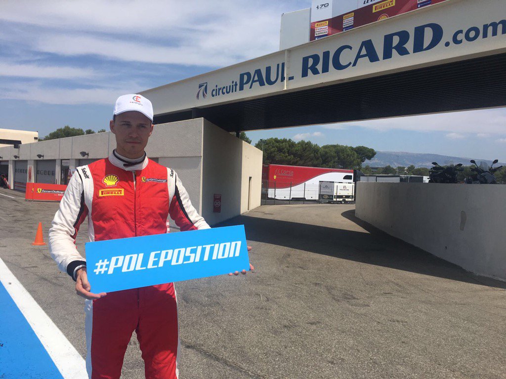 #ferrarichallenge Trofeo <a href="/pirellisport/">Pirelli Motorsport</a> @PaulRicardTrack  #POLEPOSITION goes to <a href="/danielediamato/">Daniele Di Amato</a>!#MotegiGoldenWheel