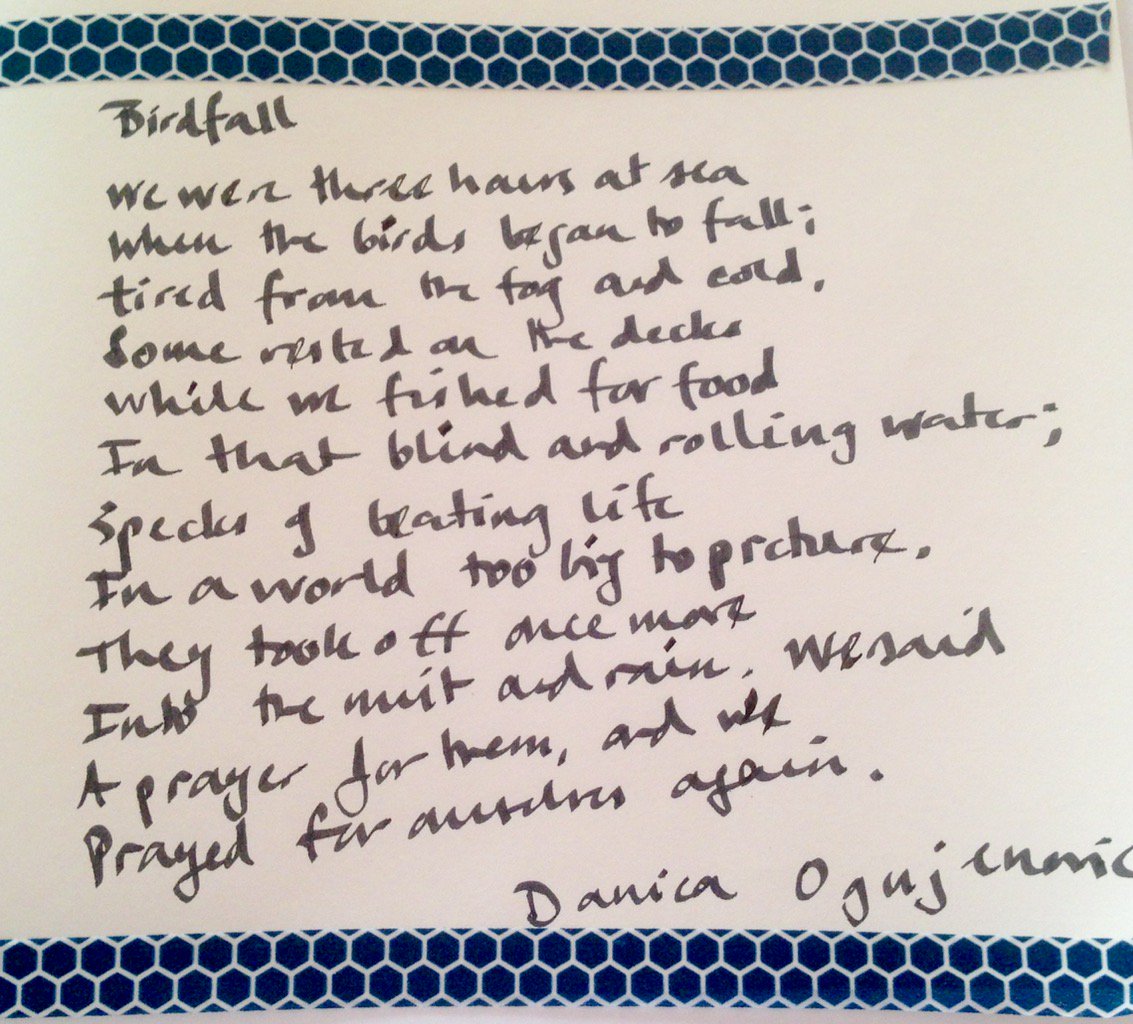 Evalyn7's tweet photo. Gorgeous #poem #Birdfall by Danita Ognjenovic #amreading#visual #diary https://t.co/IgQPDWJDFq