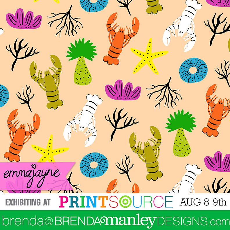 emma_j_designs's tweet photo. Printsource is soon approaching @PrintsourceNY #printsource #surfacepattern #patternator #artlicensing #Designers #Illustrator #Artists https://t.co/3zGLgs7CJX