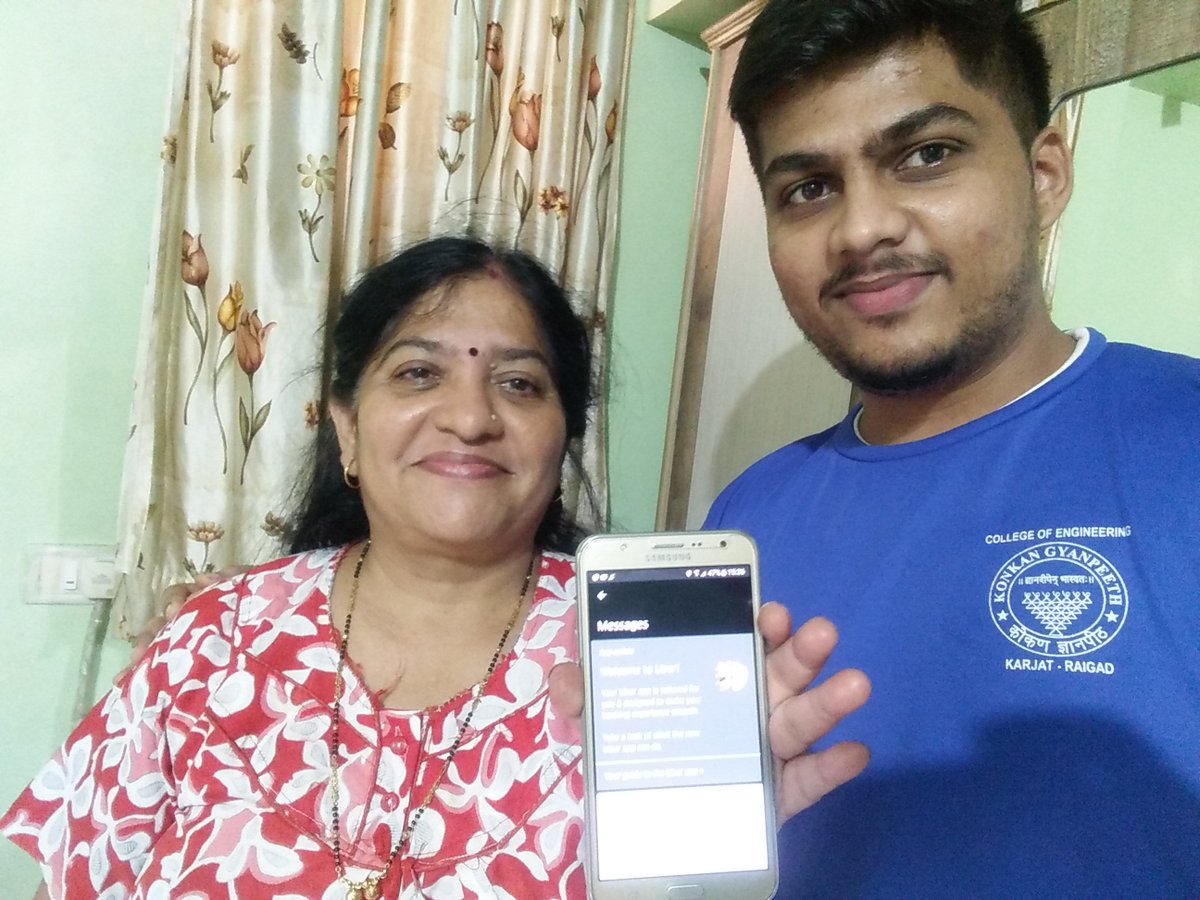 prathamesh2097's tweet photo. Teach your family to POOL. Teaching my Mom to Uber is the best things I've done. 
 #LearnToUber 
 https://t.co/tAXjCkd4NQ https://t.co/nu4U3n180g