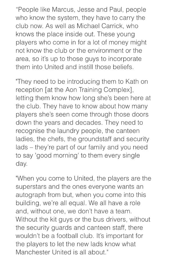 RyanAGrant's tweet photo. Yesterday, I asked Nicky Butt about how the club breeds a winning mentality. Thought his response was brilliant. #MUFC https://t.co/3QkPGox9Cw