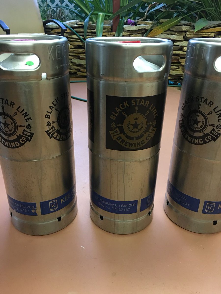 bslbrewing's tweet photo. Early morning but these kegs are ready to go to The Regeneration Station. #freebeersunday #avlbeer #blackstarlinebrewing #CraftBeer https://t.co/8joeSkBhSy