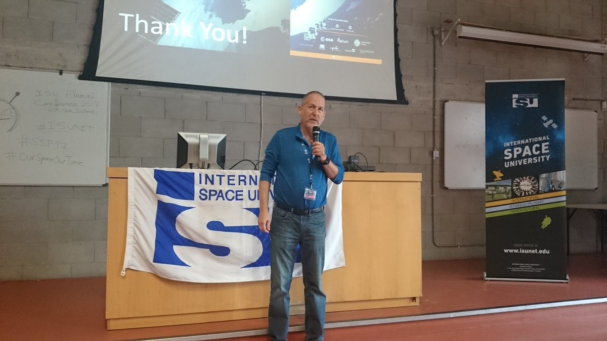 rjmlaird's tweet photo. Israeli space entrepreneur @oferl on the Board of Trustees @ISUnet talks how #SSP08 changed his life. #SSP17 #ISUnet #OurSpaceOurTime #ISU30 https://t.co/hpRtkijXX2